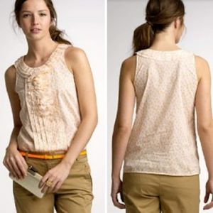 J. Crew Cheetah Print Ruffle Front Tank Sz 4